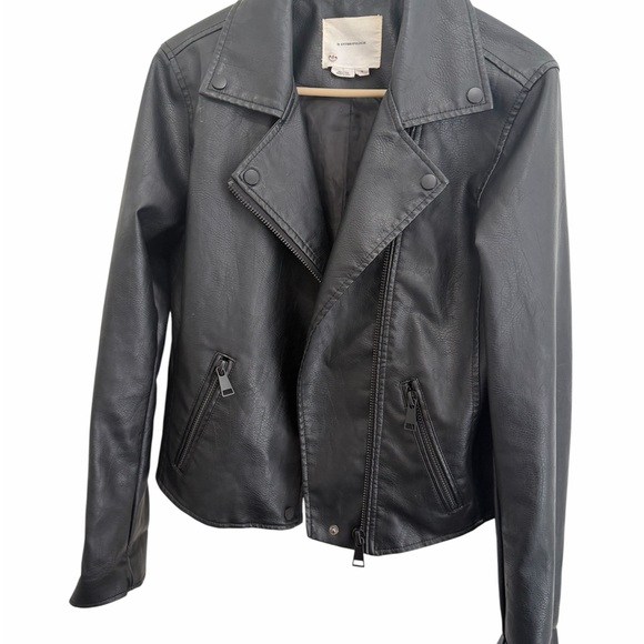 Anthropologie Black Leather Jacket - Picture 2 of 4